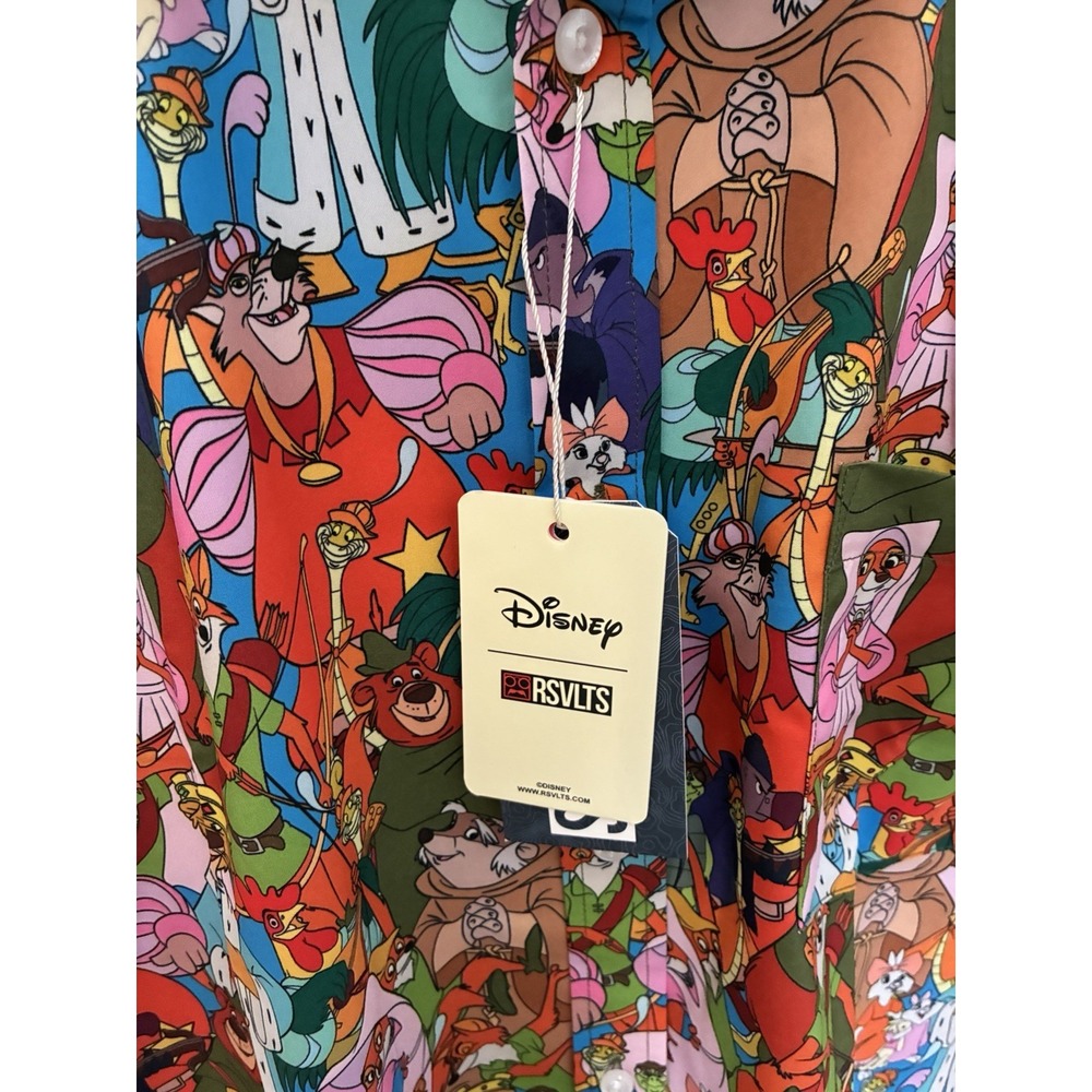 RSVLTS DISNEY ROBIN HOOD WELCOME TO NOTTINGHAM KUNUFLEX CAMP SHIRT XL - Picture 3 of 6
